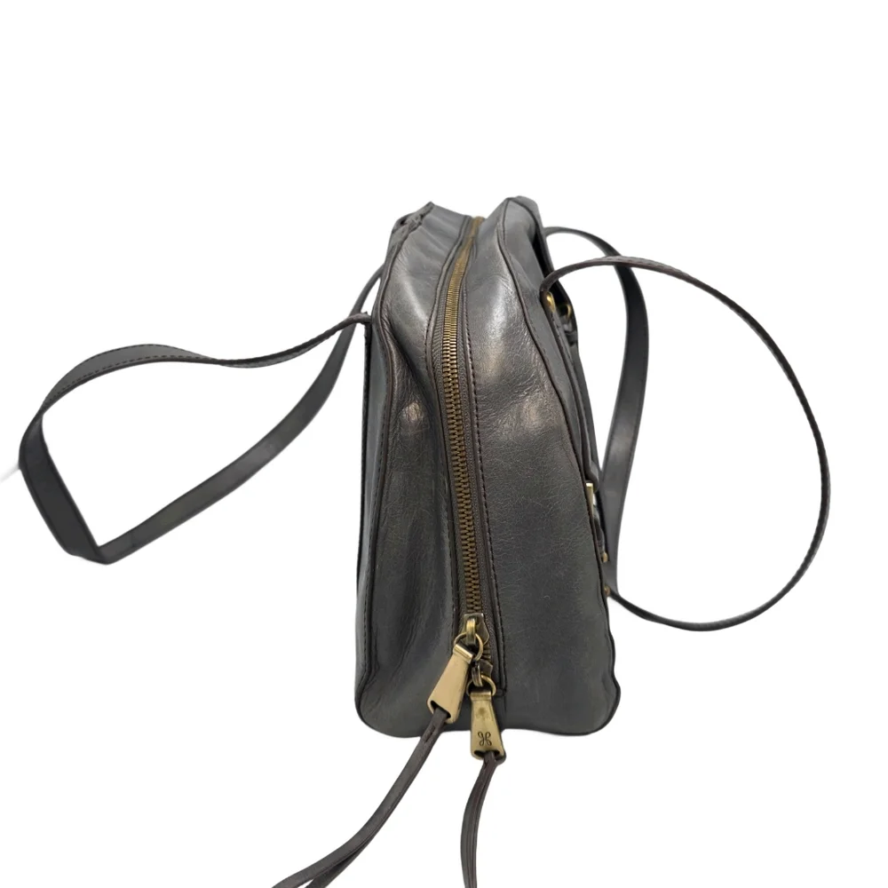 HOBO Distressed Gray Leather Satchel Shoulder Bag – 10